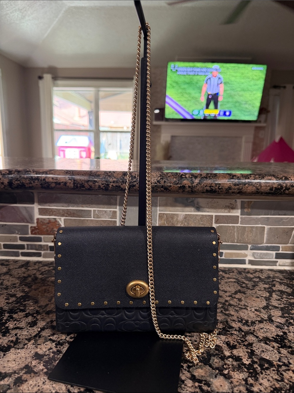 Coach Marlow Crossbody in Signature Embossed Leather